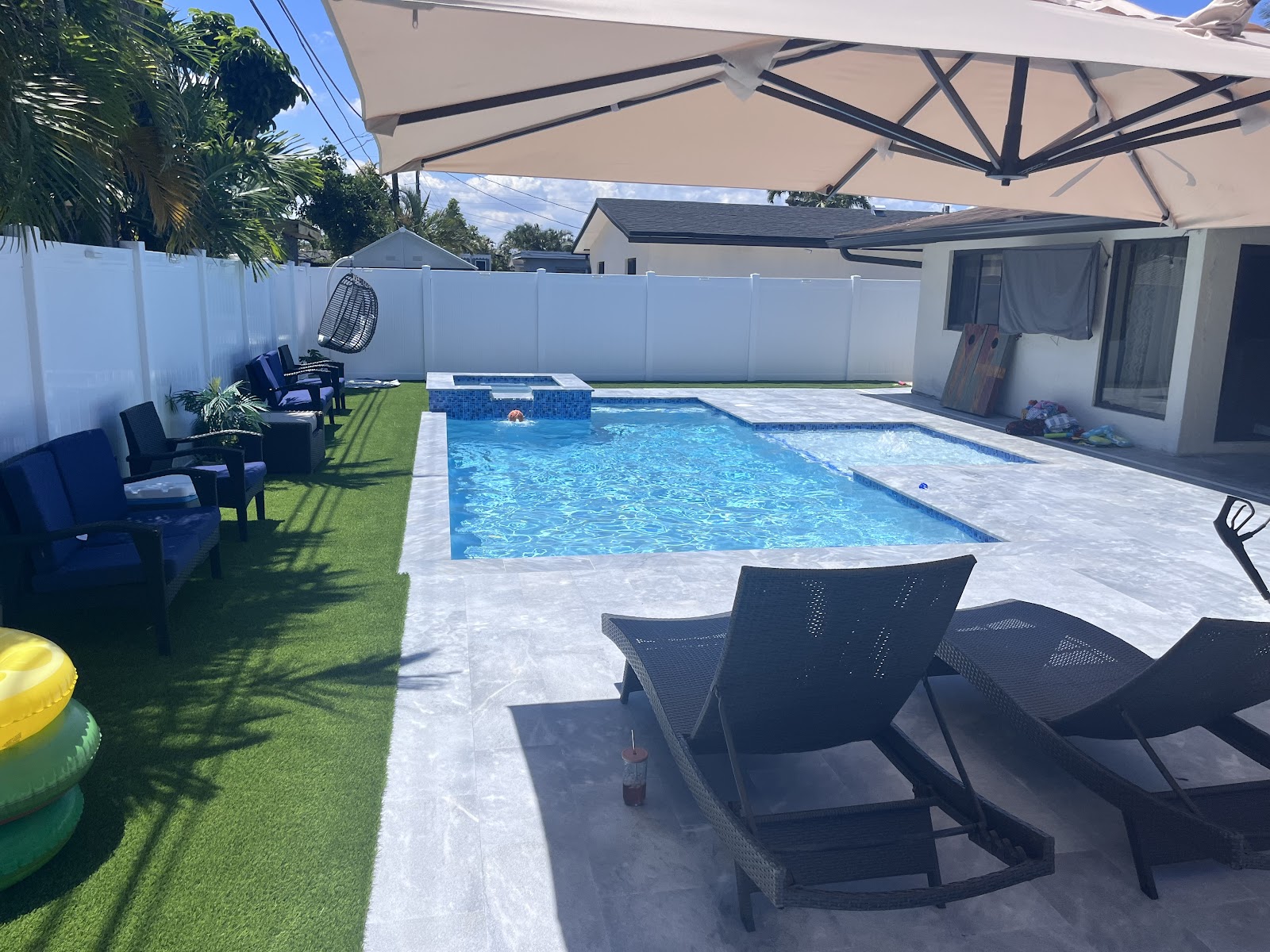 Finished backyard pool